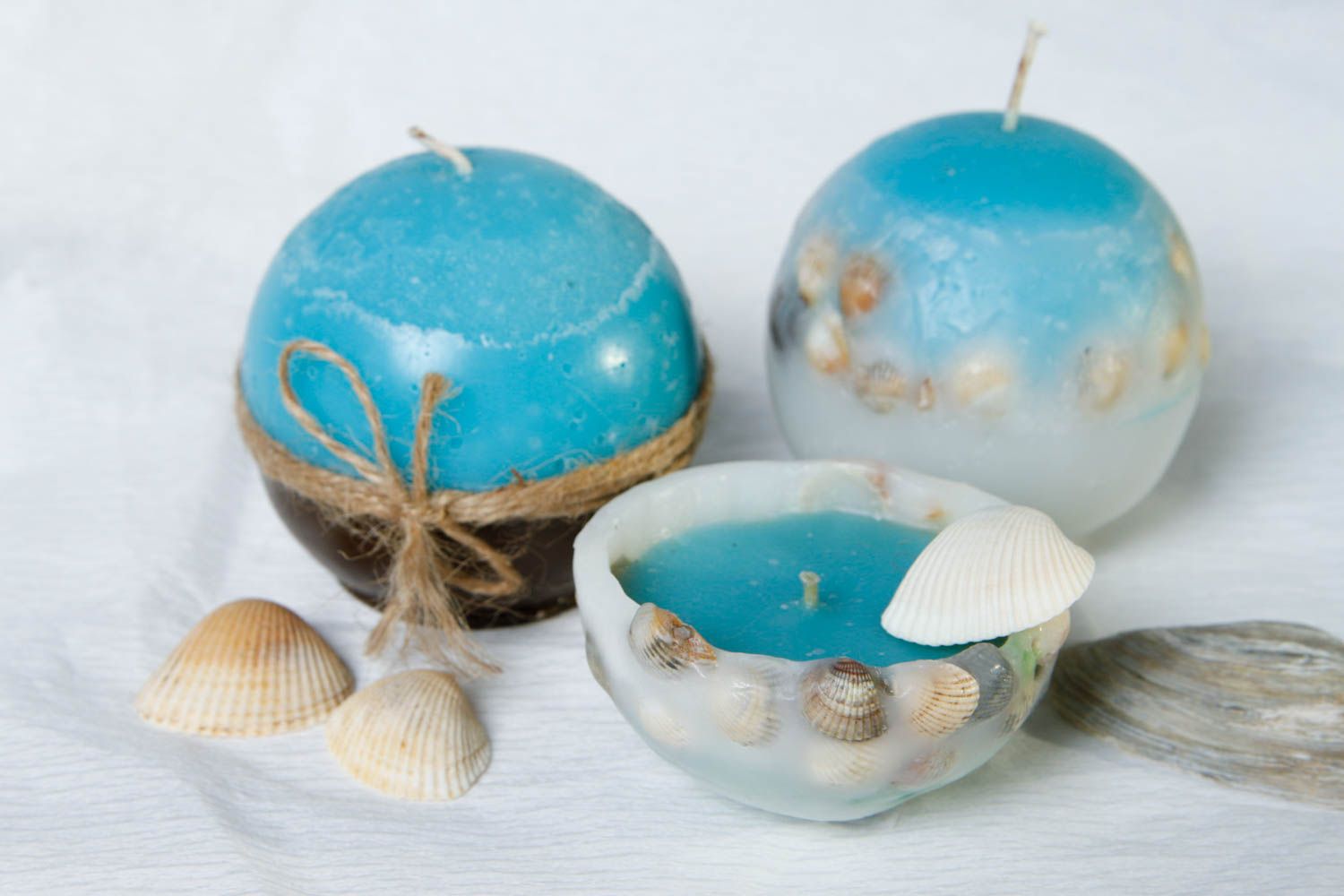 Velas hechas a mano con forma de esferas regalo original decoración de casa foto 1