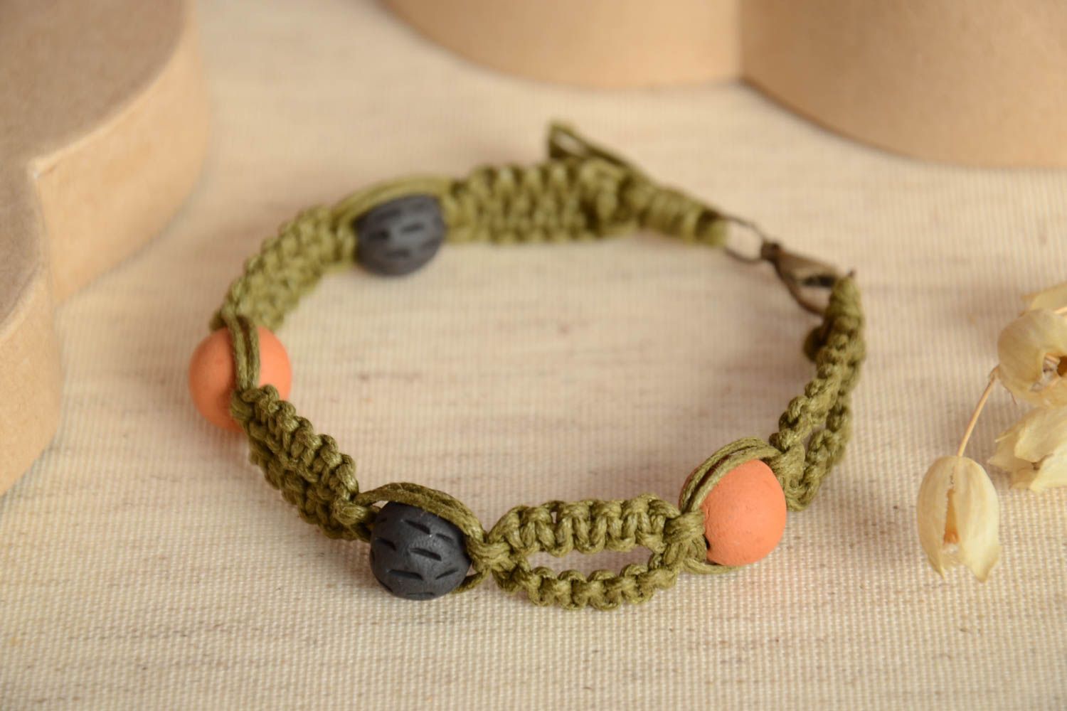 Handmade bracelet beaded bracelet unusual jewelry beaded accessory gift ideas photo 2