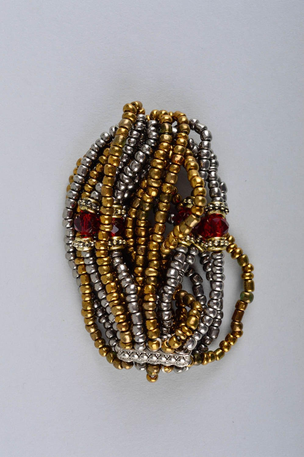 Bracelet multirang Bijou fait main en perles de rocaille Cadeau femme original photo 4