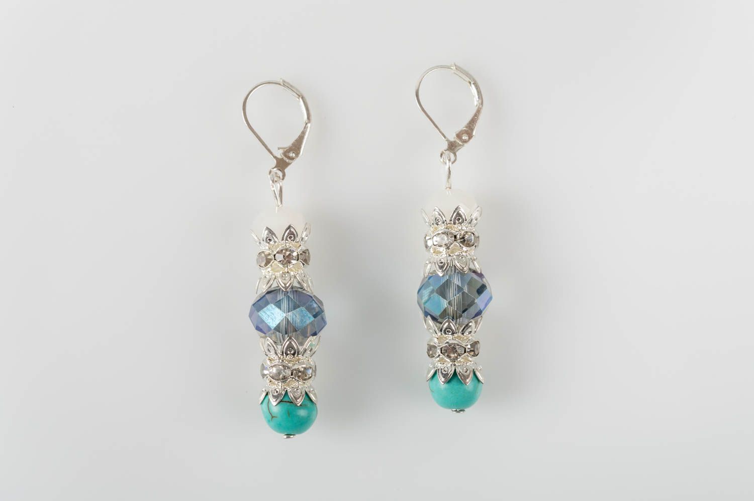 Small handmade gemstone earrings designer crystal earrings gifts for her photo 2
