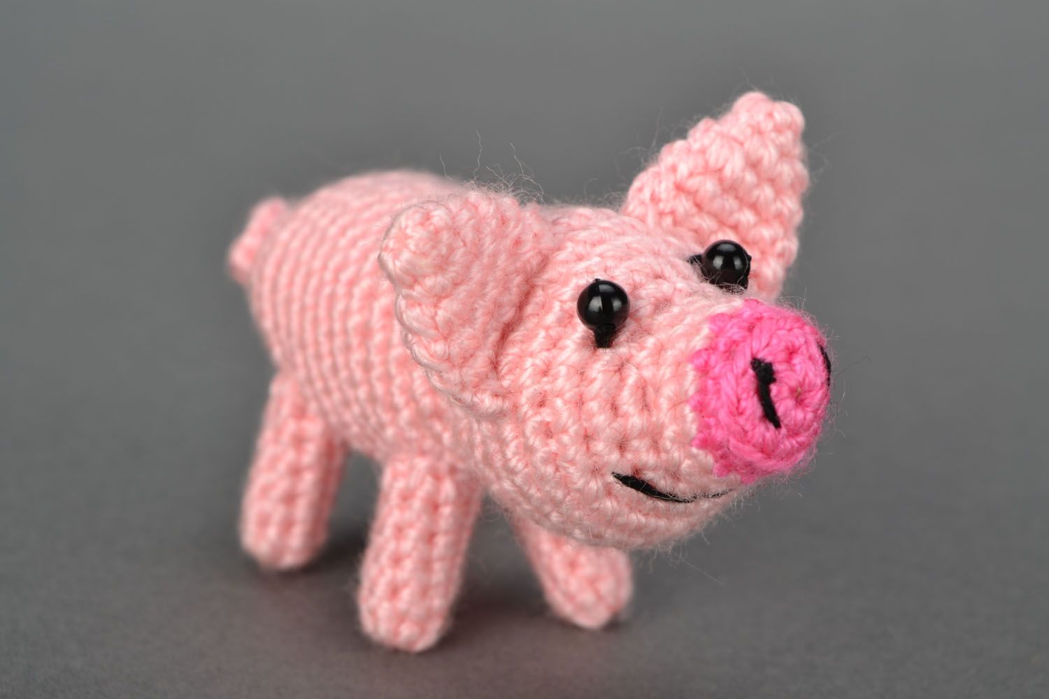 Handmade Kuscheltier Schwein foto 1