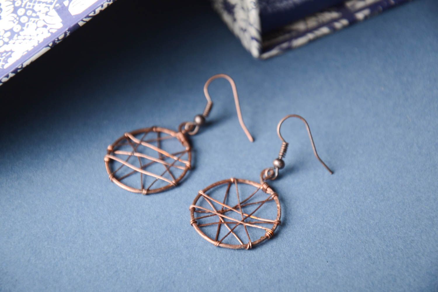 Handmade jewelry copper earrings designer earrings best gifts for women photo 1