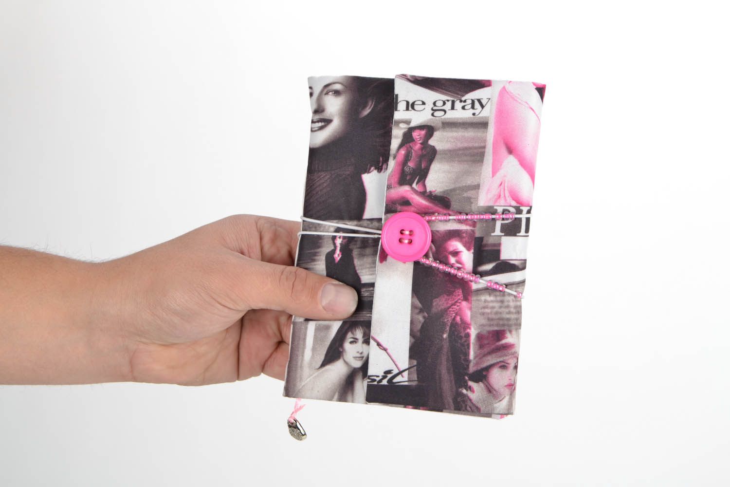 Fabric covered notebook Elegant photo 2