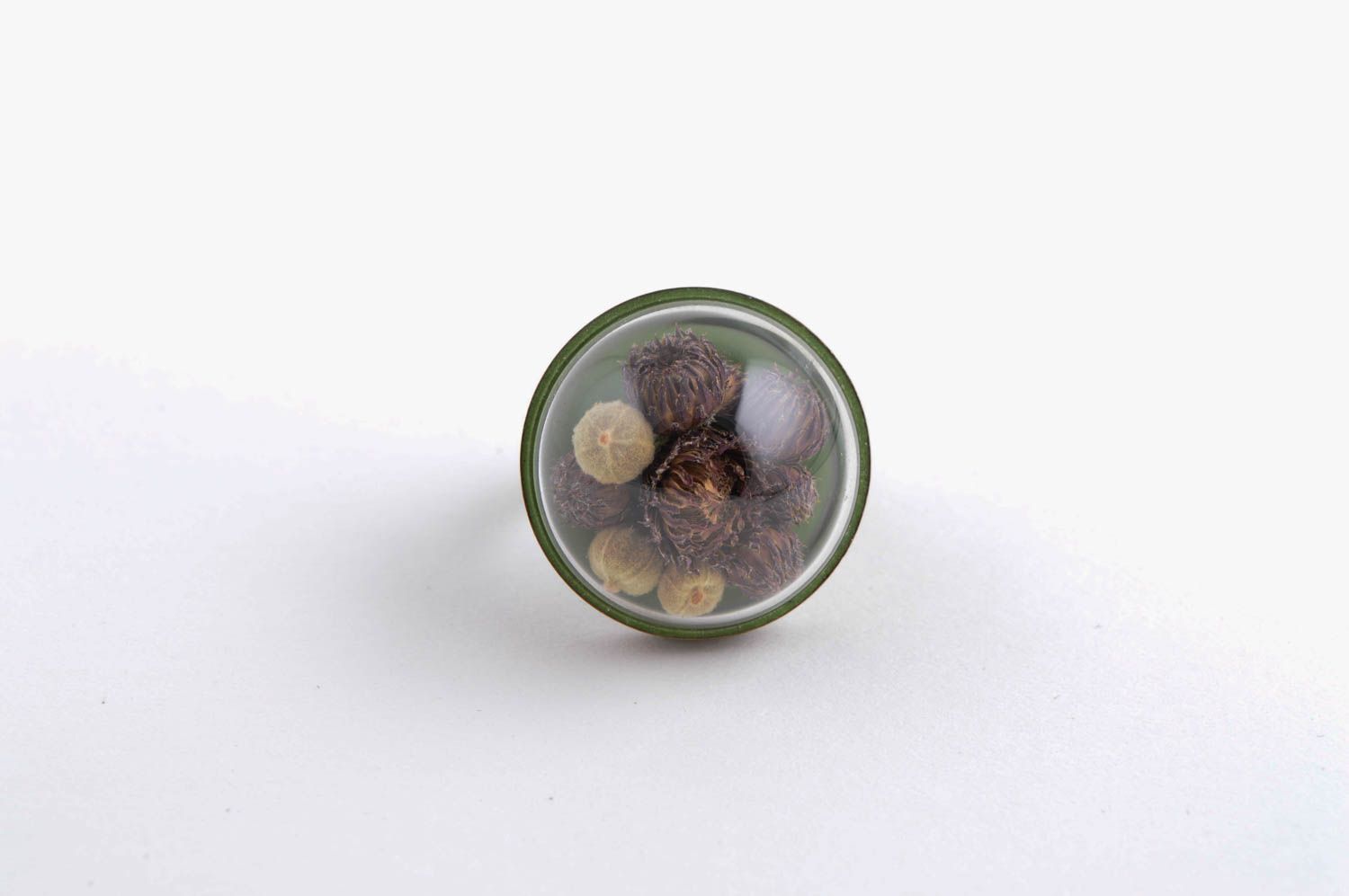 Необычное кольцо ручной работы элитная бижутерия красивое кольцо круглое фото 3