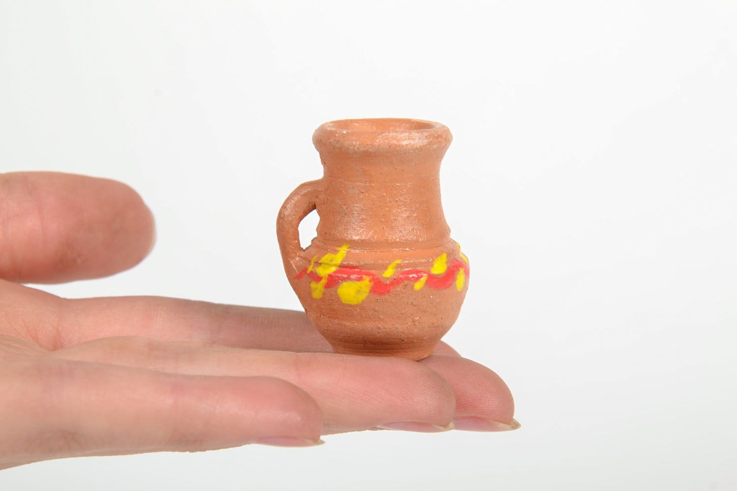 Little mini ceramic pitcher 1,18 inches tall 0,03 lb photo 5