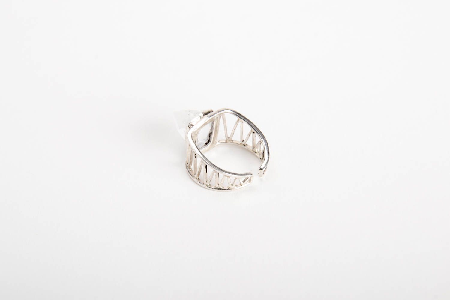 Handmade jewellery designer accessories seal ring silver ring gemstone jewelry photo 4