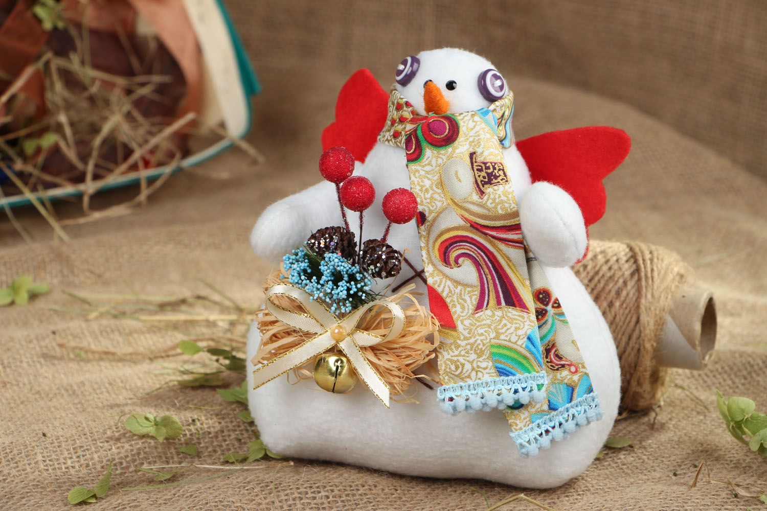 Soft New Year toy Snowman photo 5