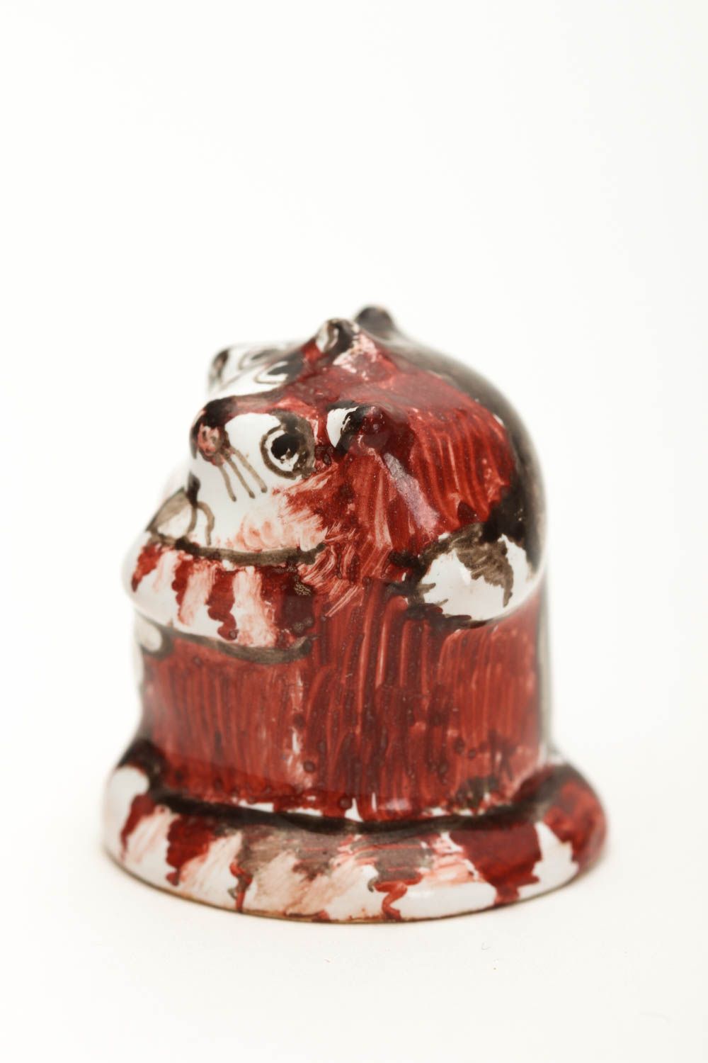 Handmade Deko Fingerhut zum Nähen Keramik Figur Deko aus Ton Souvenir  foto 4