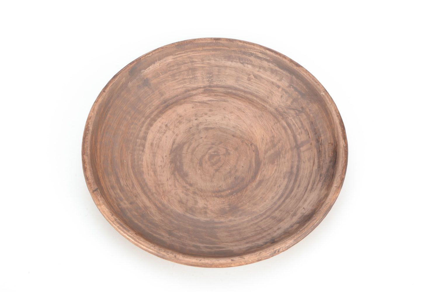 Плоская глиняная тарелка фото 3