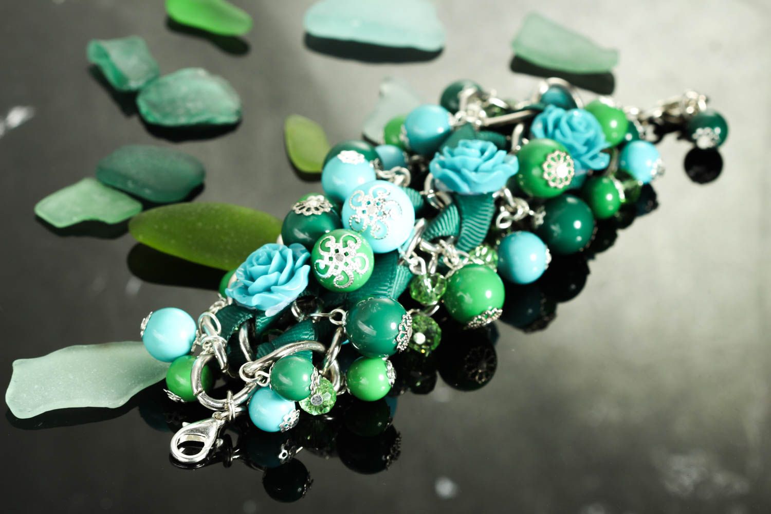Beaded bracelet handmade stylish jewelry bright accessories fashion jewelry photo 2