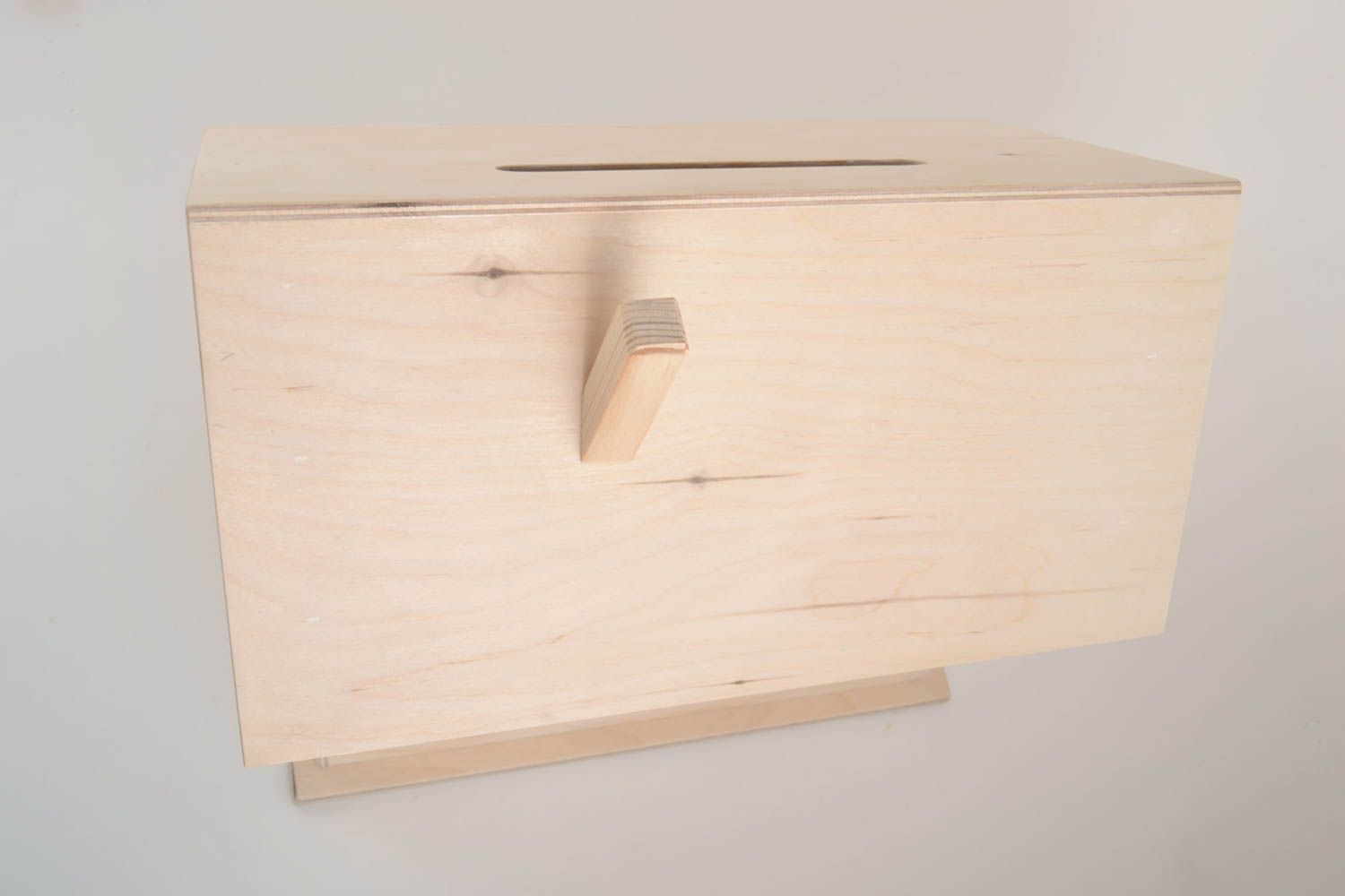 Unusual handmade wooden box plywood blank letter box blanks for creativity photo 4