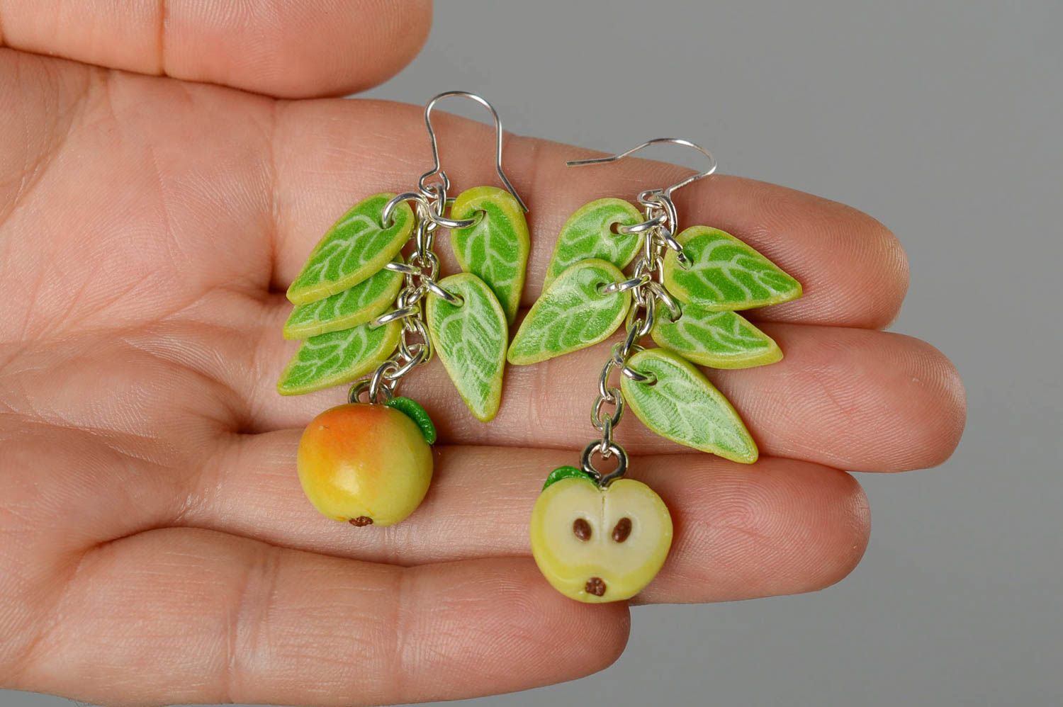Handmade designer earrings beautiful feminine earrings plastic jewelry photo 5
