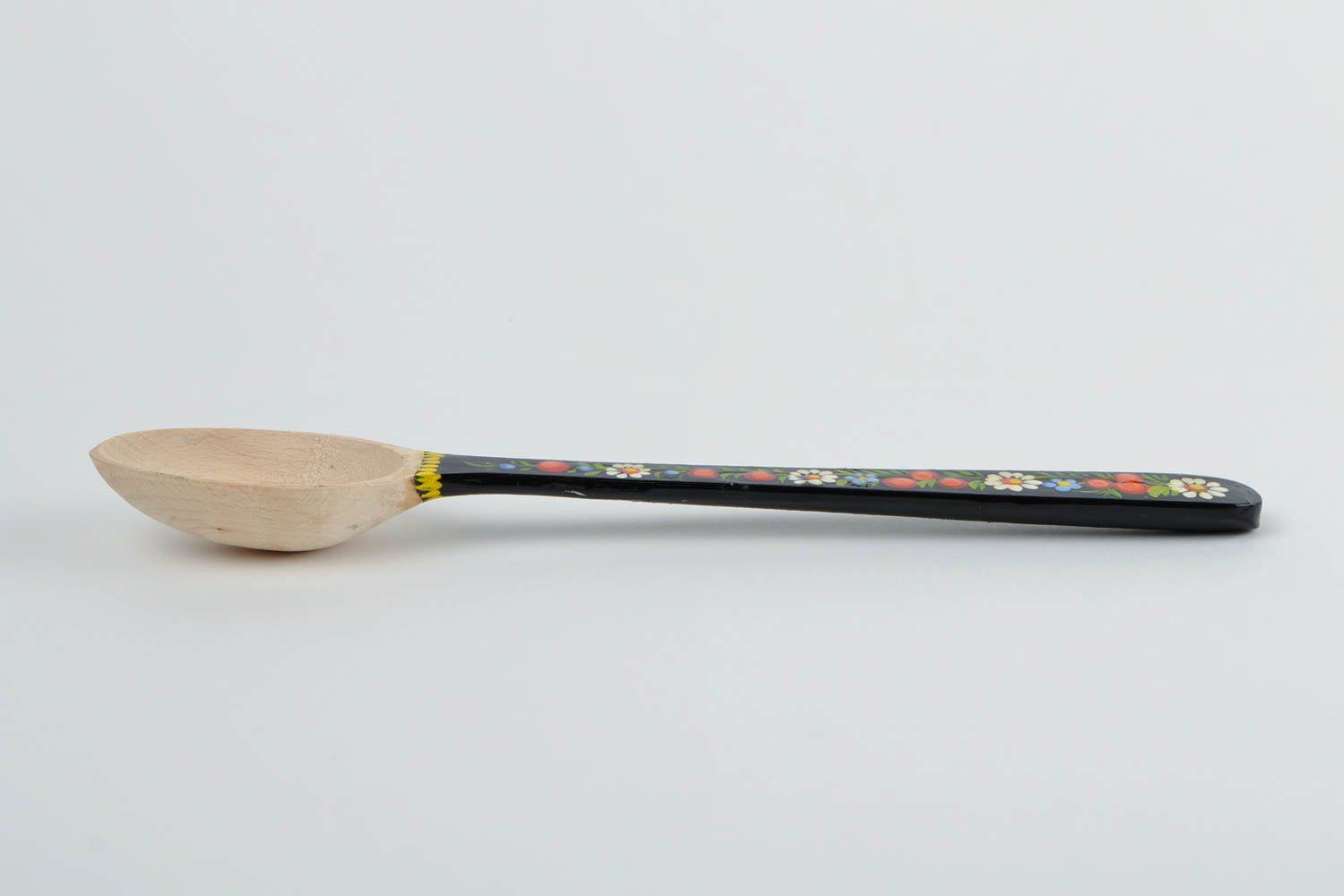 Cucchiaio di legno dipinto fatto a mano attrezzi da cucina stoviglie di legno 
 foto 4