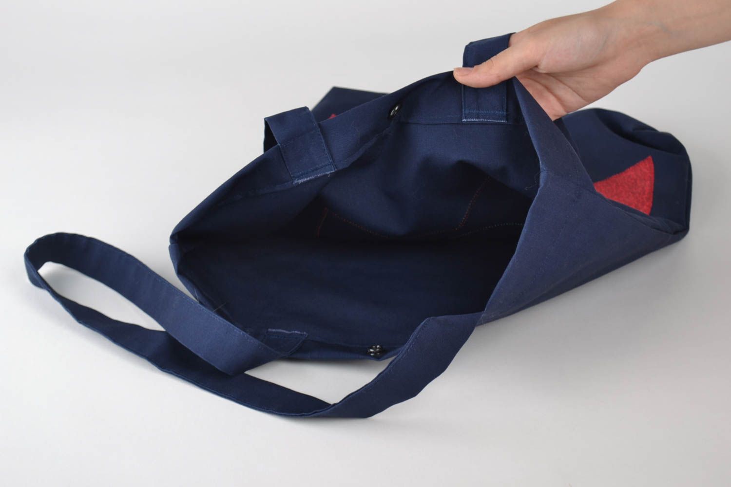 Handmade bag textile bag big bag for women unusual gift handmade fabric handbag photo 5