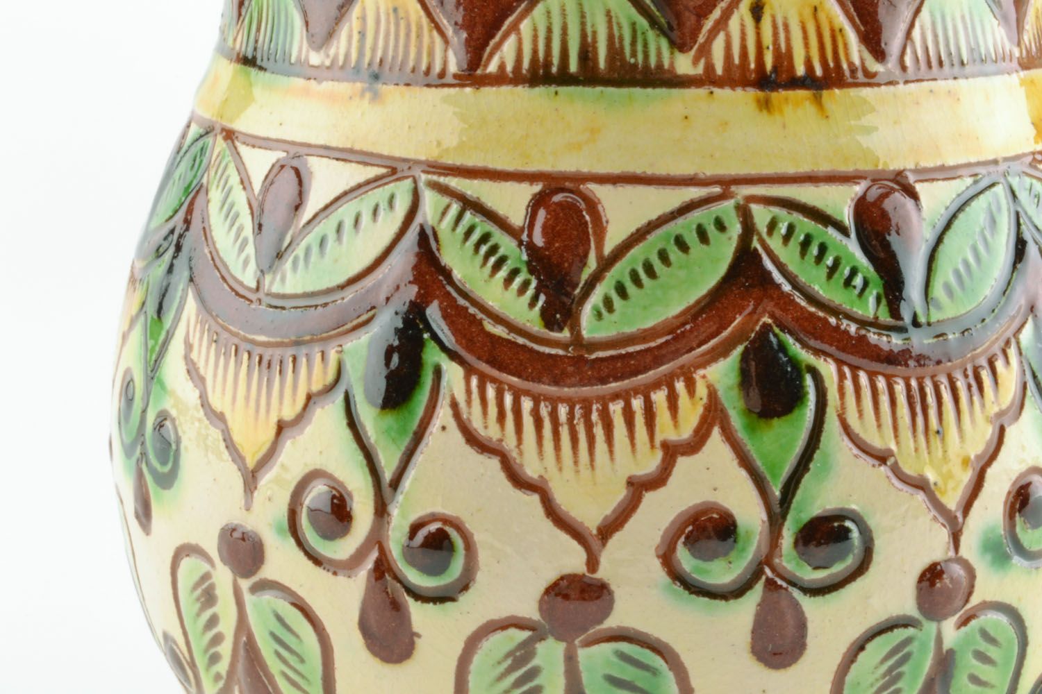 Jarro de cerâmica pintado artesanal  foto 4