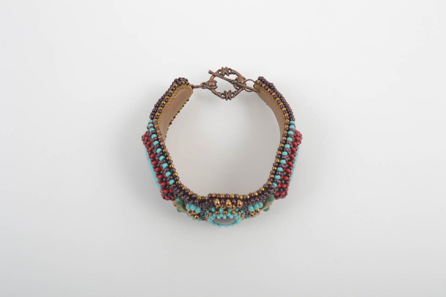Pulsera de abalorios con turquesa artesanal accesorio para mujer regalo original foto 2