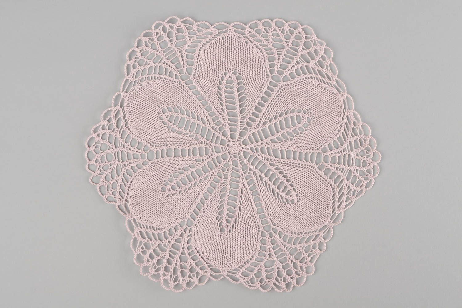 Handmade decorative knitted napkin cotton designer present interior ideas photo 3