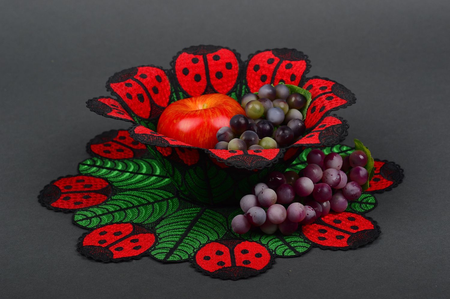 Geschirr Set Vase handmade Untersetzer für Tassen Geschenk für Frau grell schön foto 1