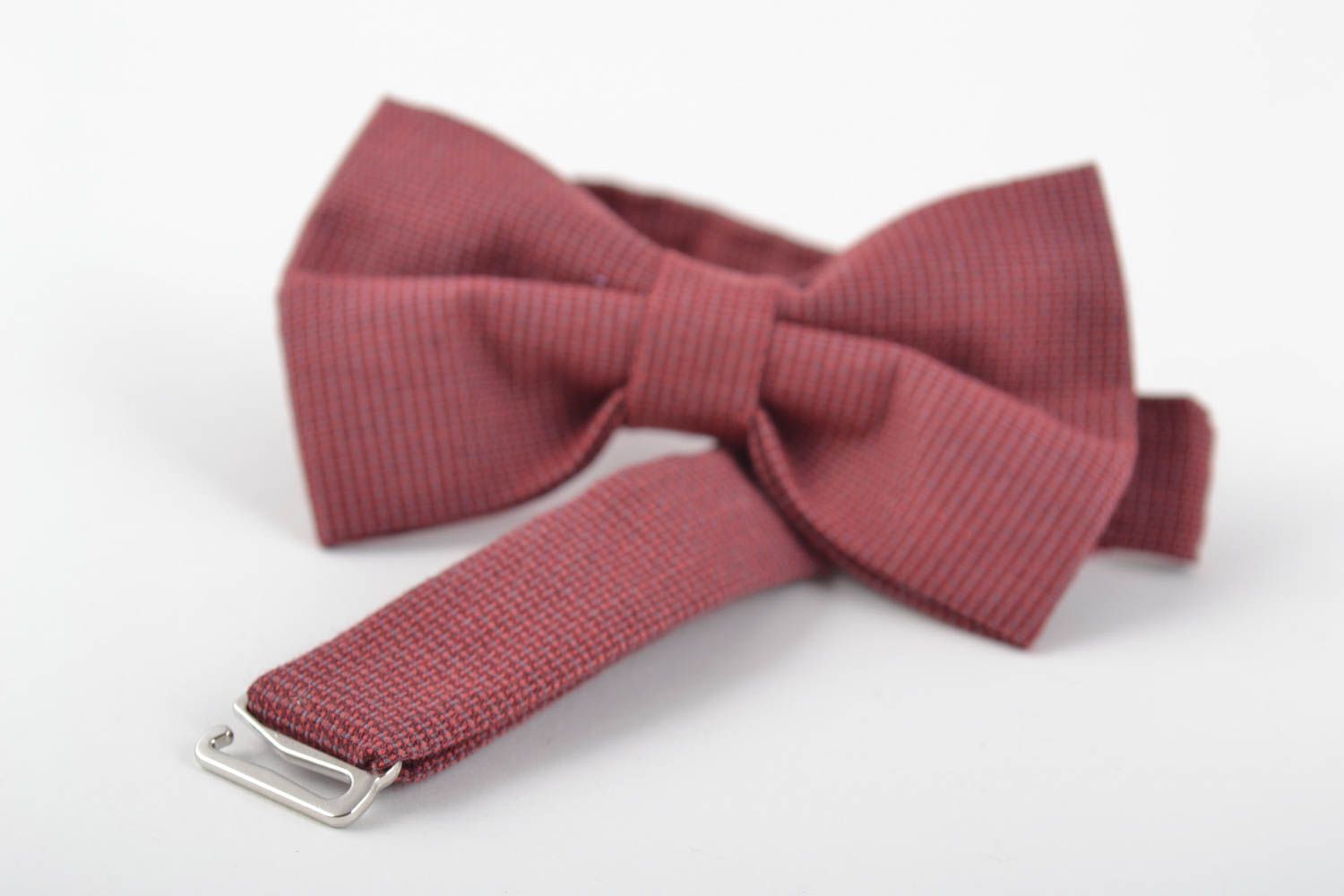 Текстильный галстук-бабочка ручной работы для детей темный стильный красивый фото 4