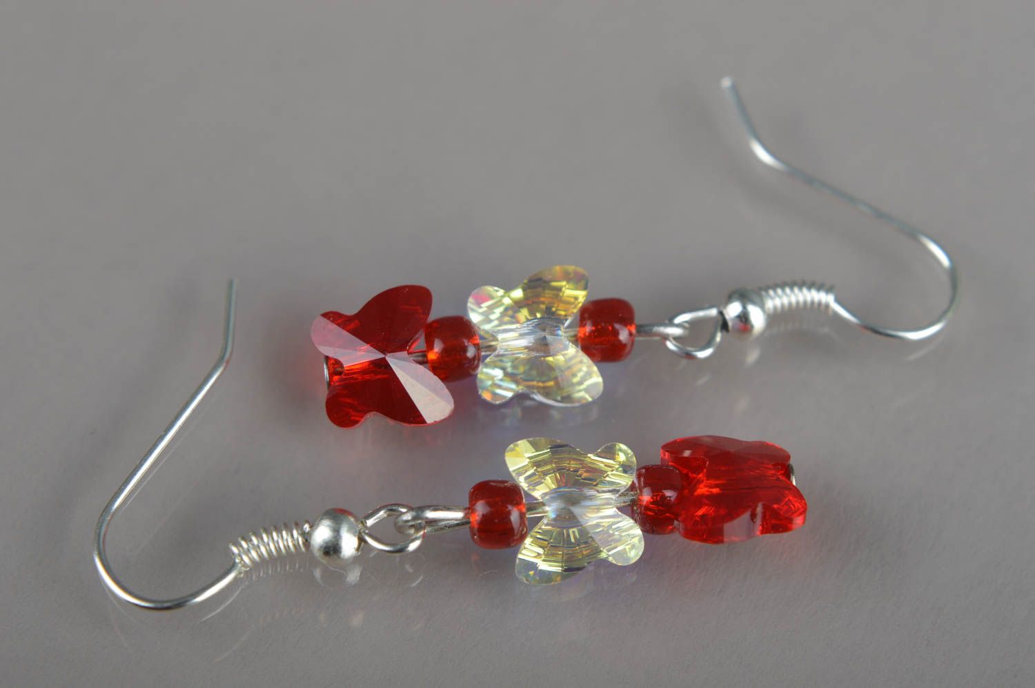 Handmade earrings designer accessory unusual gift beaded jewelry long earrings photo 3