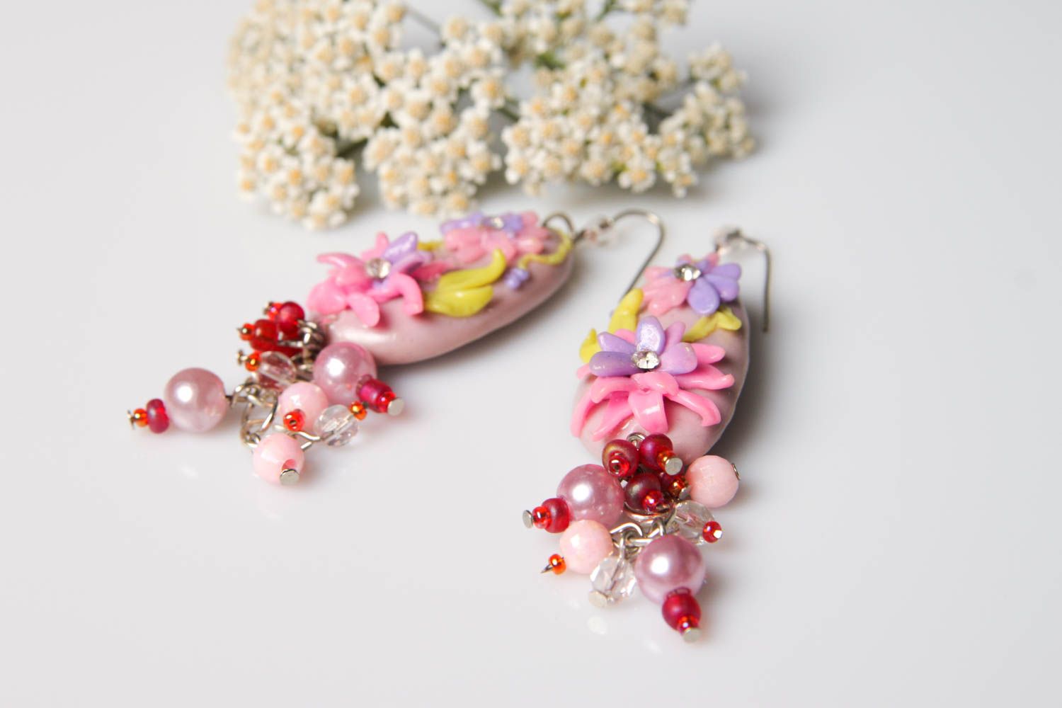 Unusual handmade plastic earrings polymer clay ideas beautiful jewellery photo 1