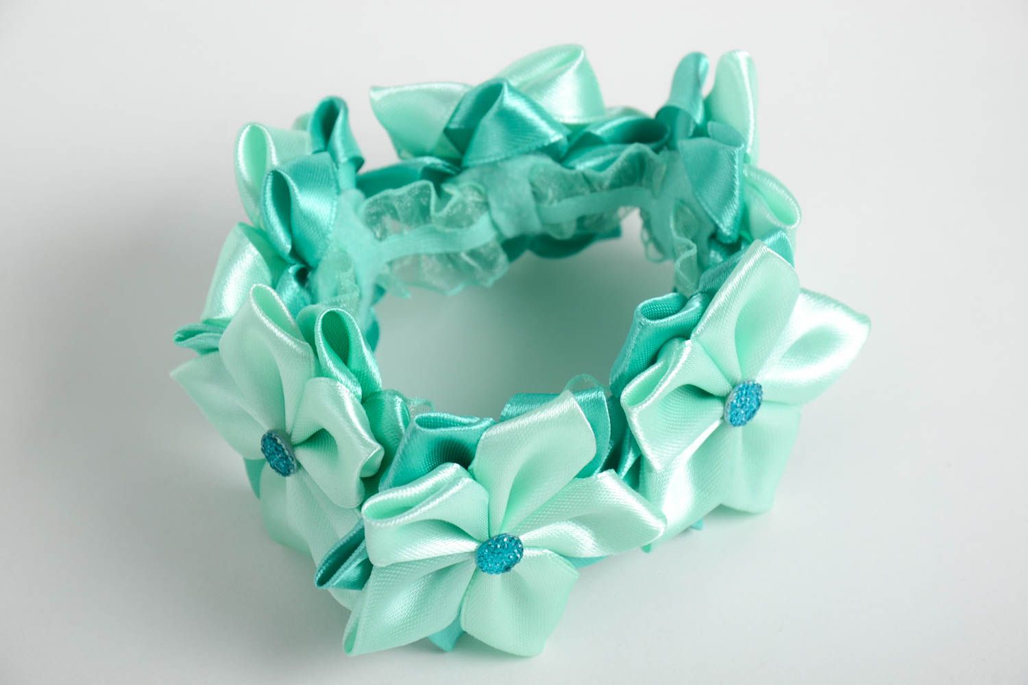 Unusual handmade textile scrunchy hair scrunchie stylish hair tie gifts for her photo 5