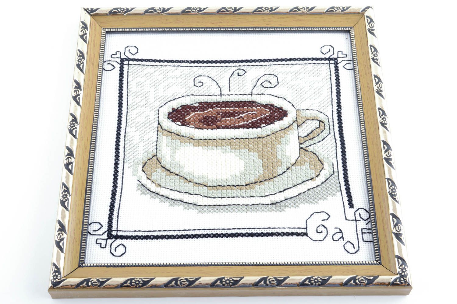 Handmade cross stitch wall panel embroidered pictures decorative use only photo 1
