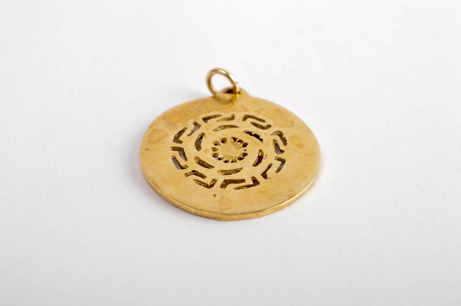 Handmade metal pendant brass jewelry accessories for men present for women photo 4