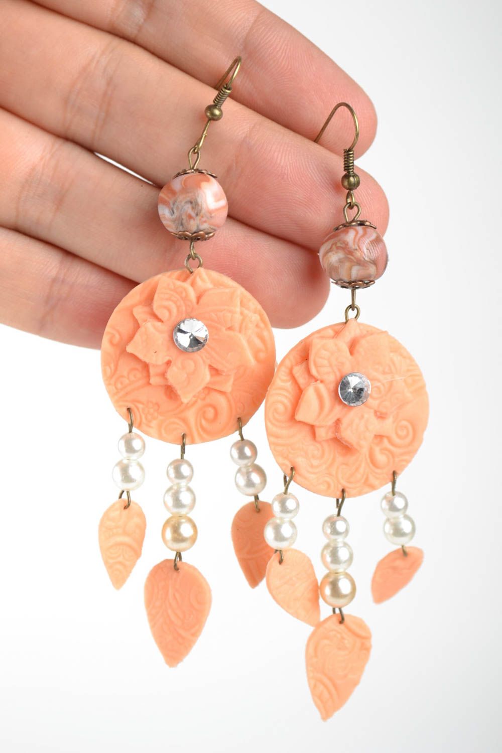 Dangling earrings handmade jewellery polymer clay designer earrings gift ideas photo 4