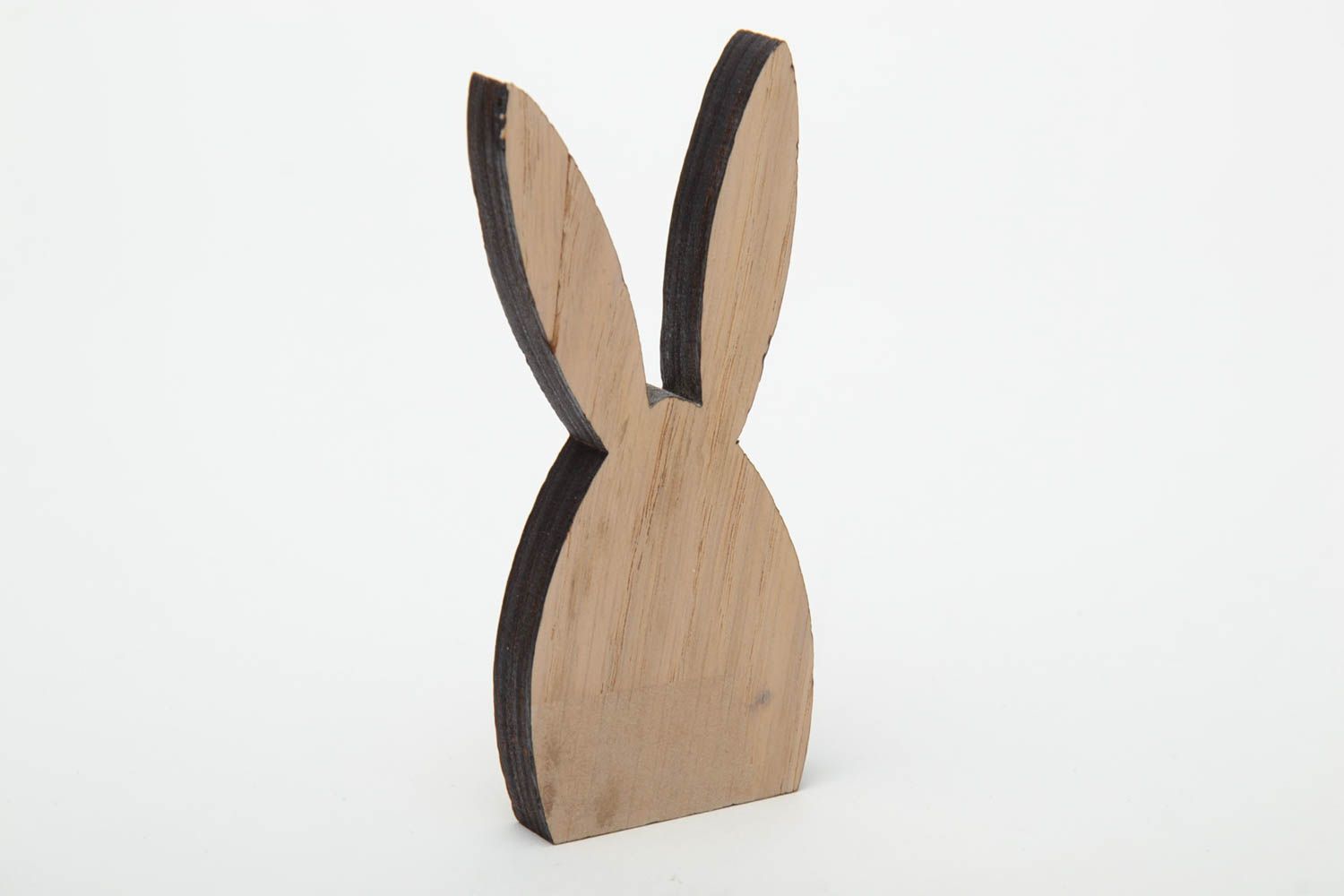 Figurine en contreplaqué en forme de lapin à décorer faite main pour serviettage photo 3