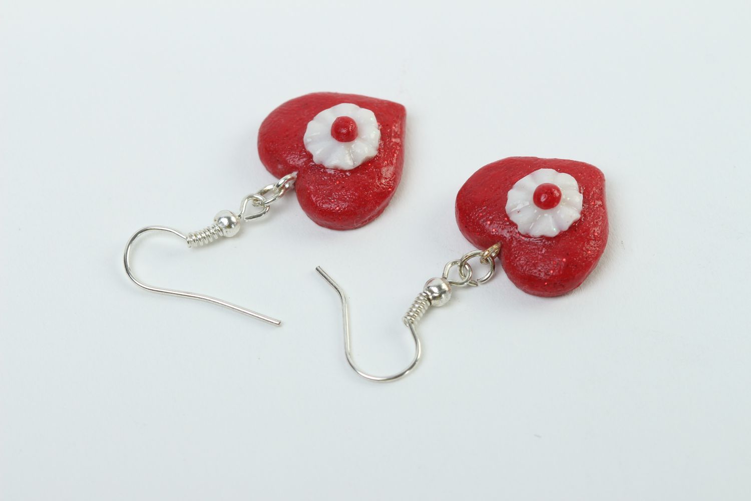 Plastic earrings with charms polymer clay earrings handmade fashion jewelry photo 4