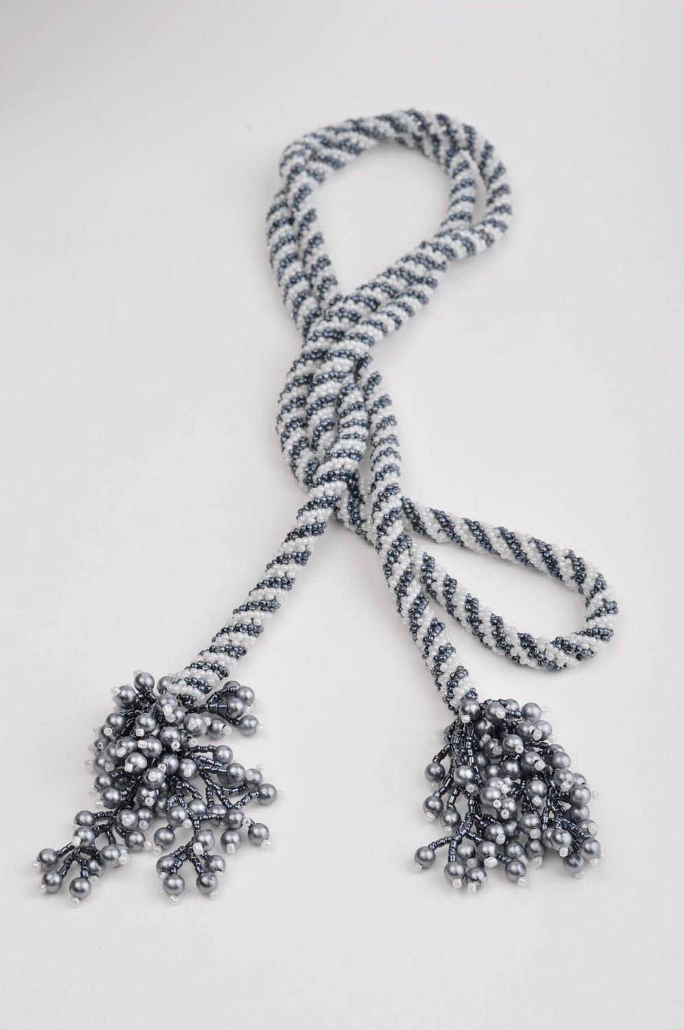 Beaded exclusive necklace handmade jewelry elegant bijouterie fashion necklace photo 4
