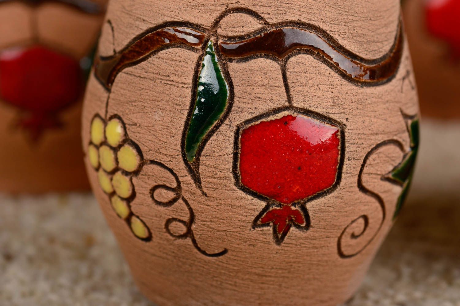 Vasos para vodka de cerámica artesanales utensilios de cocina regalo original foto 3