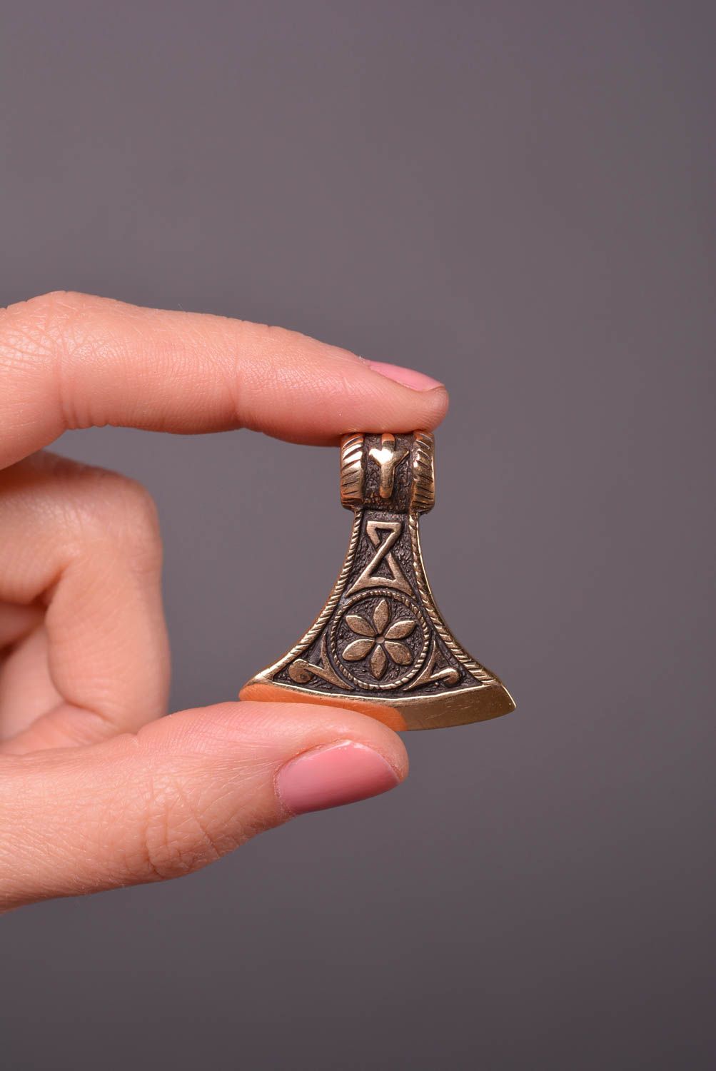 Handmade stylish pendant designer unusual accessories metal feminine present photo 3