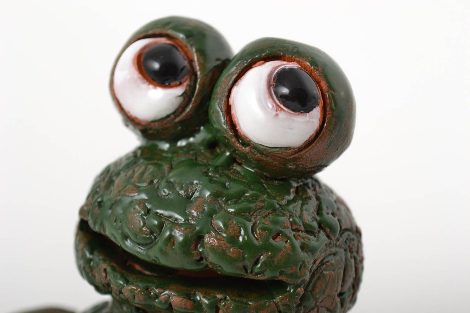 Статуэтки лягушек ручной работы фигурки животных статуэтки для декора набор 3 шт фото 2