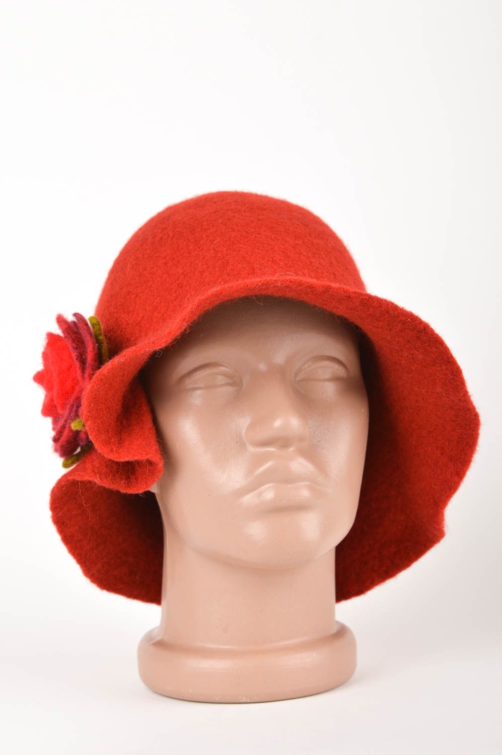 Felt hat handmade wool hat designer accessories hats for women gifts for girls photo 1