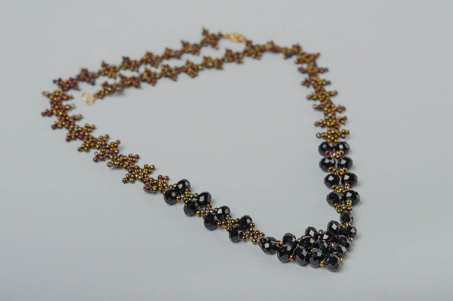 Handcraft necklace seed beads necklace designer accessories designer bijouterie photo 3