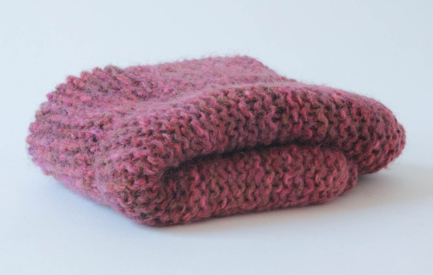 Cachecol de lã tricotado à mão foto 2