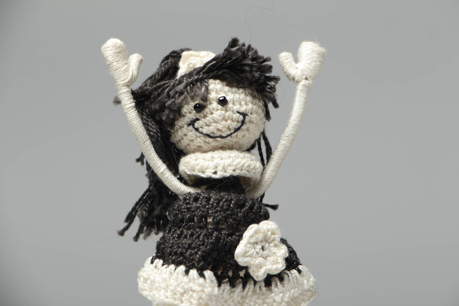 Soft crochet toy White and Black photo 2