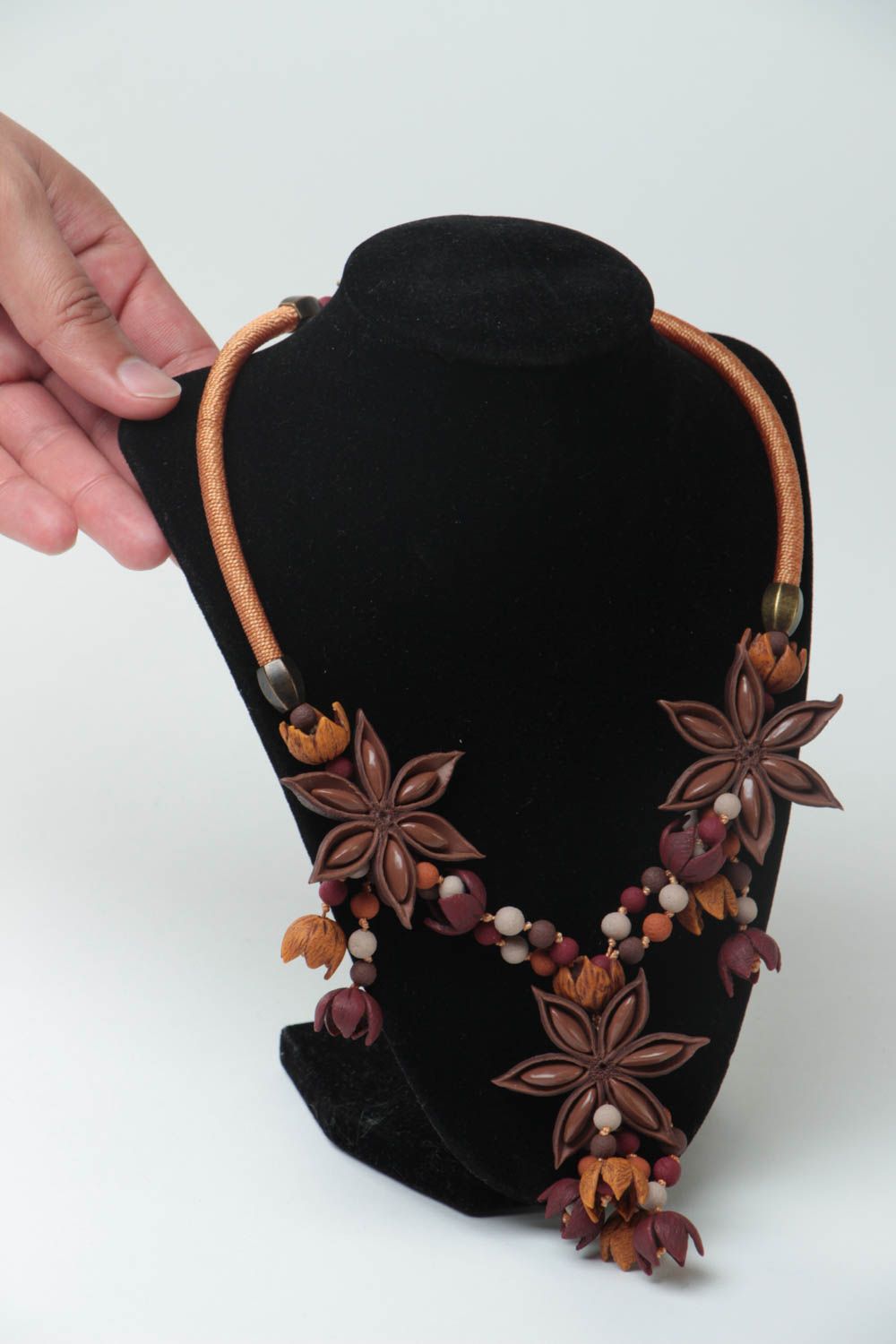 Collar de arcilla polimérica artesanal bisutería fina regalo personalizado foto 5