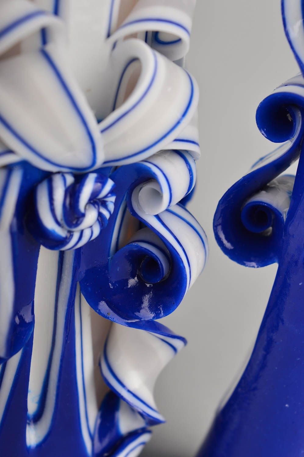 Velas decorativas azules artesanales regalo original decoración de casa foto 5