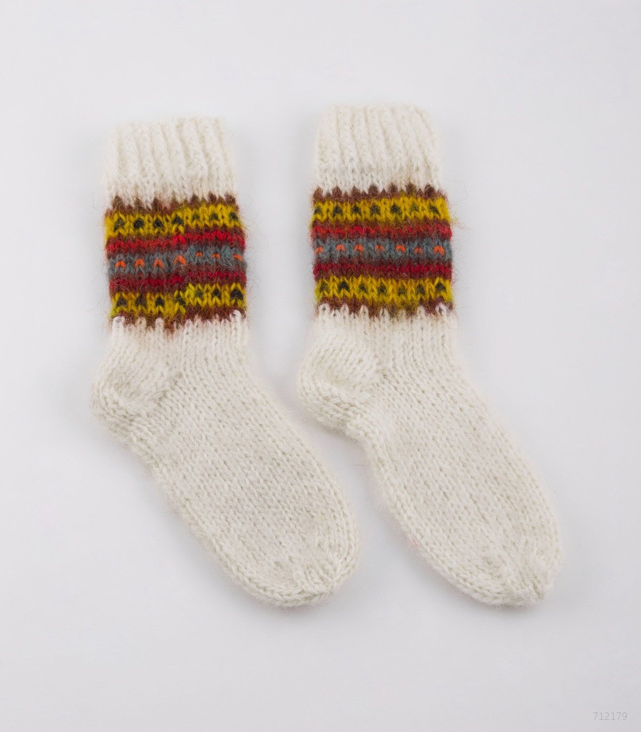 Calzini di lana per donna fatti a mano Abbigliamento da donna Calzini bianchi
 foto 6