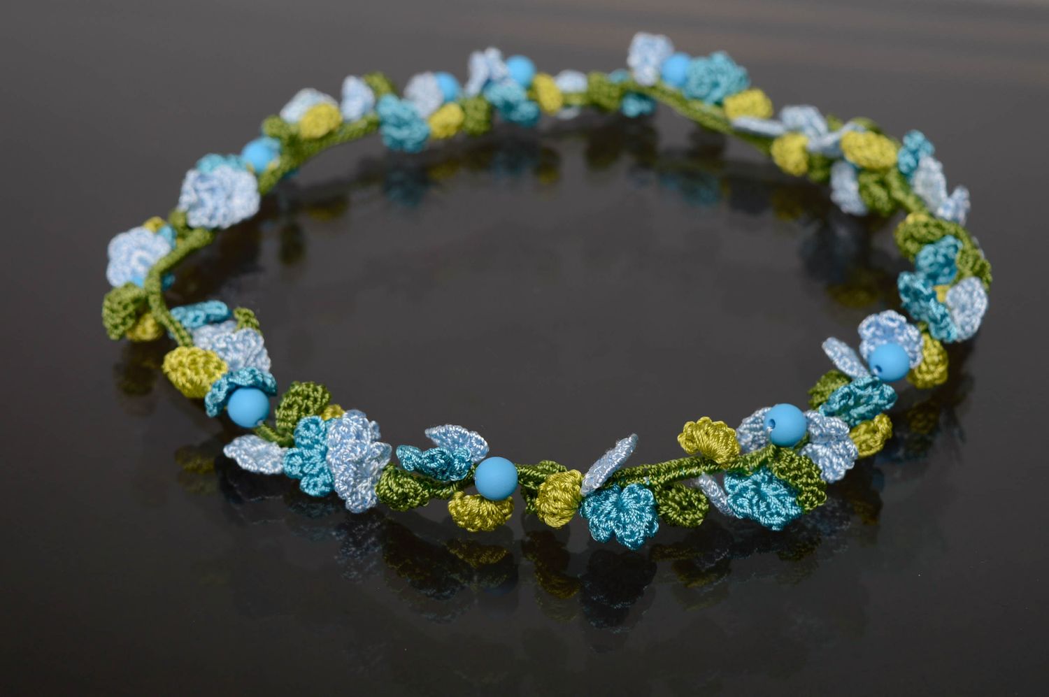 Crochet necklace Blooming Garden photo 1