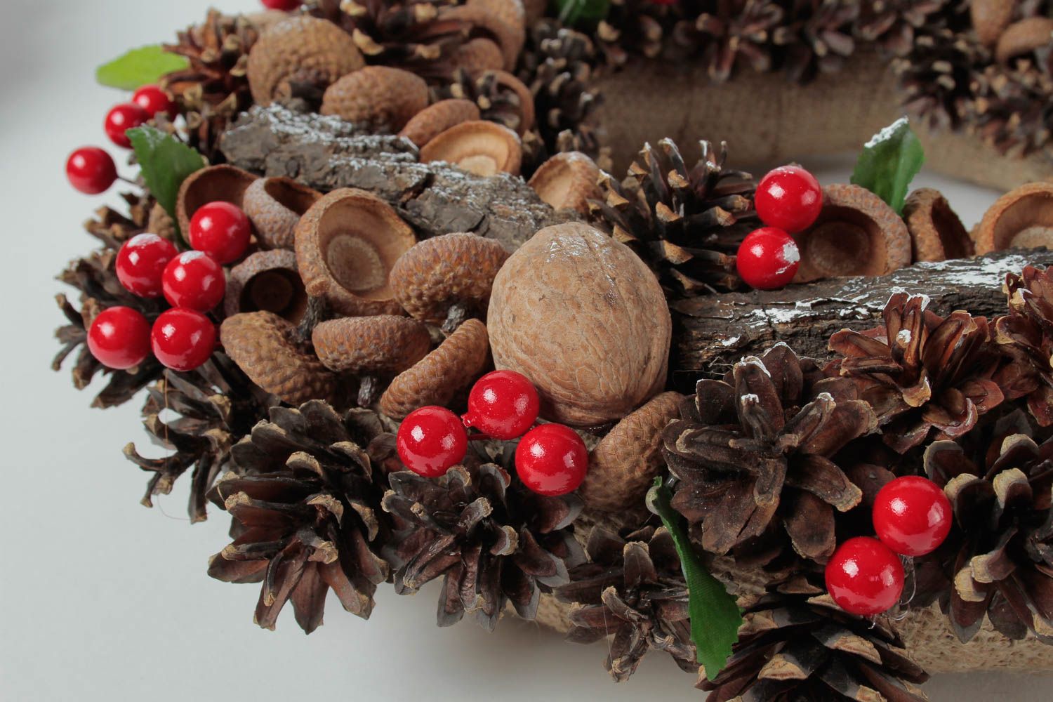 Handmade Weihnachtskranz für die Tür originelles Geschenk Deko für Weihnachten  foto 4