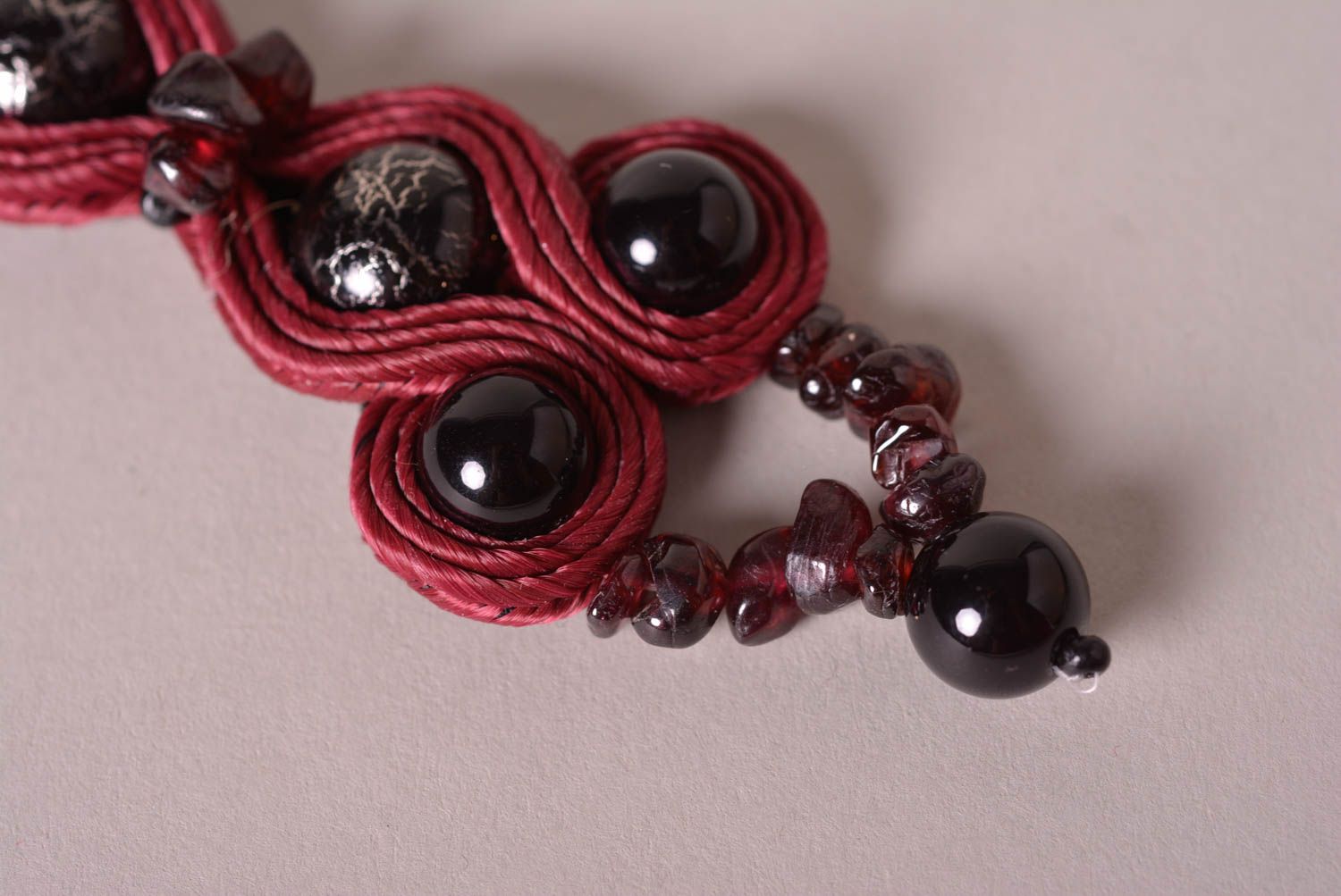Stylish handmade textile bracelet beaded bracelet designs soutache jewelry photo 5