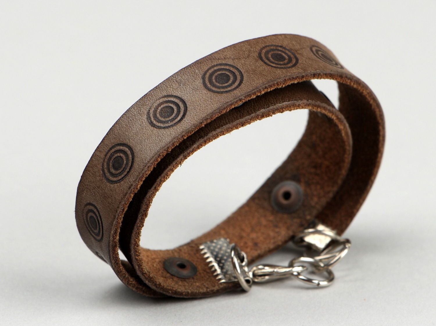 Leather bracelet with ornament photo 2
