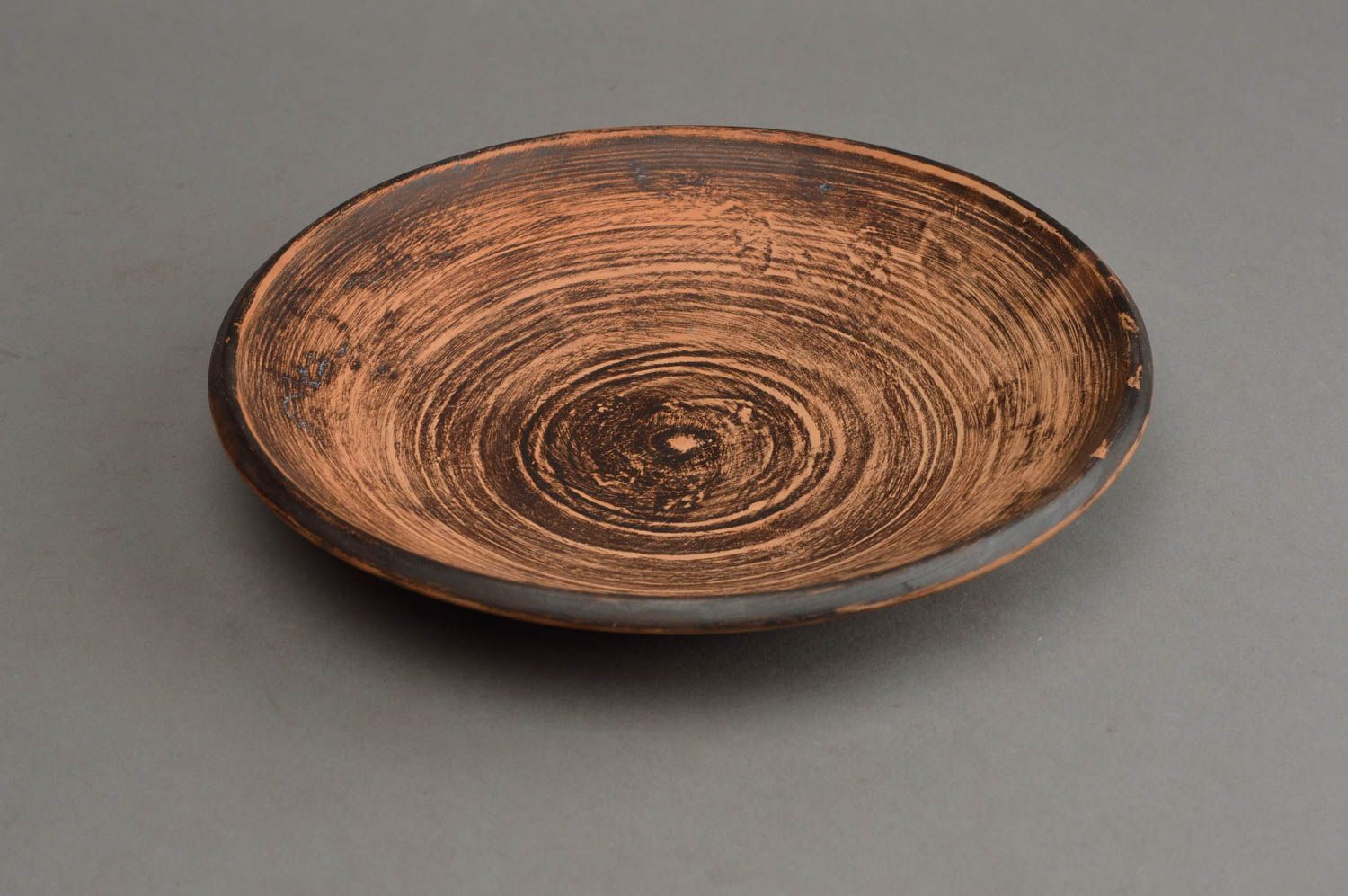 Unusual beautiful handmade designer ceramic plate for second courses photo 3