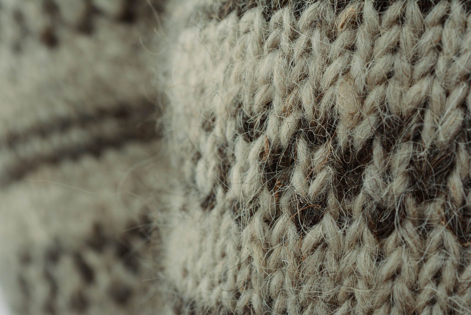 Caleçons longs tricotés en laine naturelle photo 5