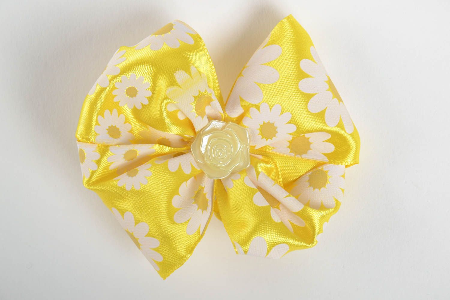 Handmade textile barrette designer bow hair clip hair bow gifts for her photo 4