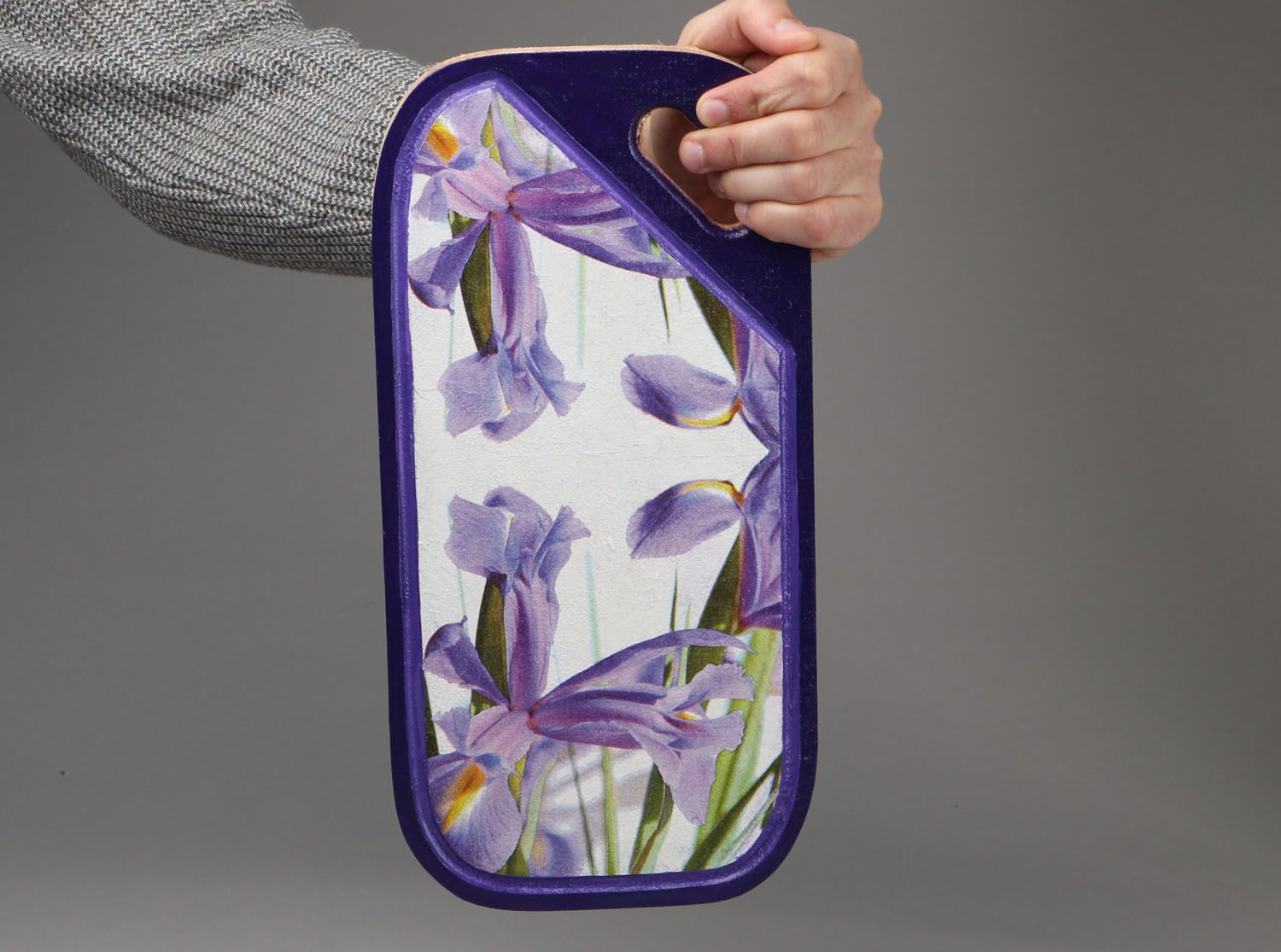 Decorative cutting board Irises photo 4